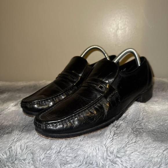 Florsheim Brown Bit Leather Driver Moc Toe Shoes